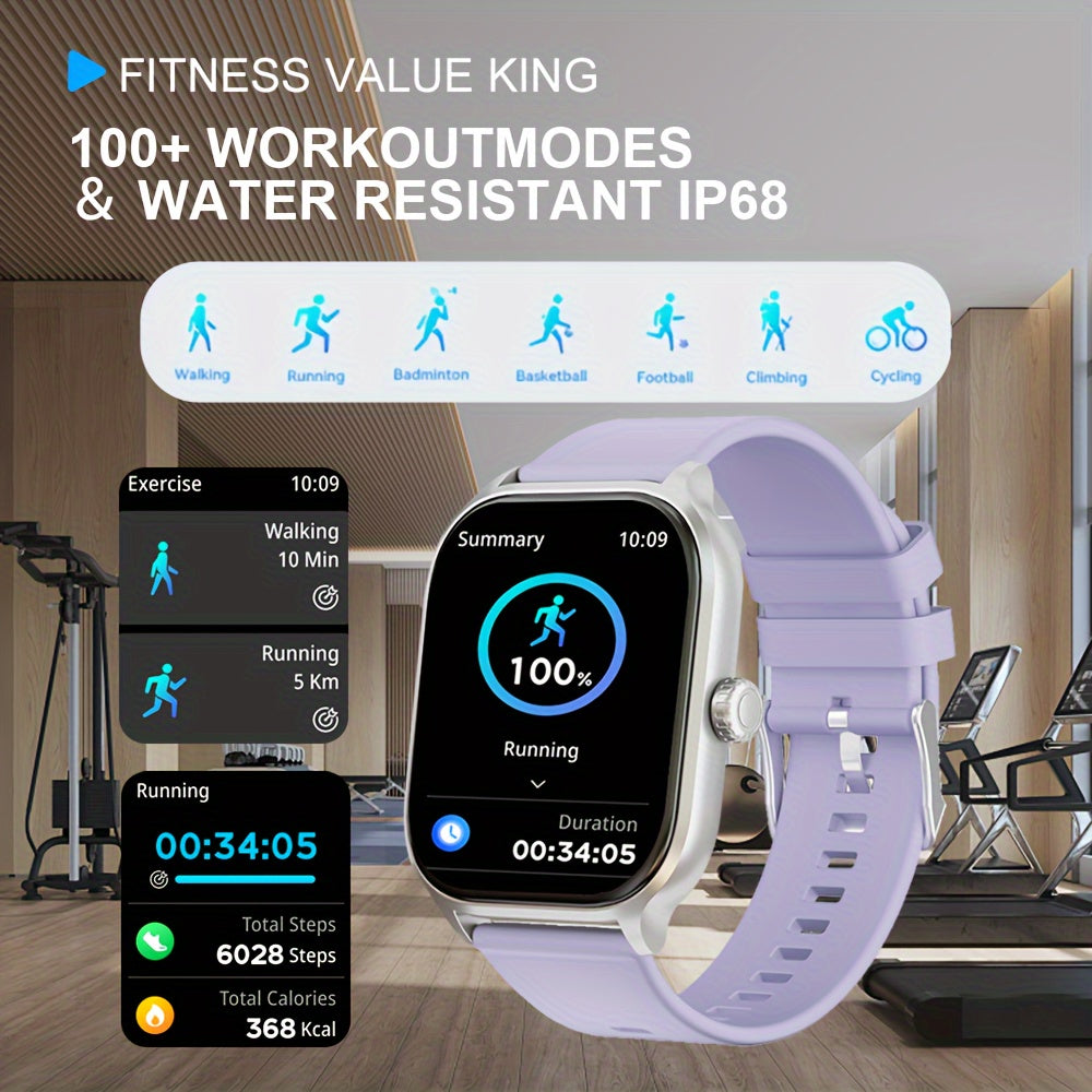 Smartwatch for Men and Women 5.11cm Touch Screen Fitness Tracker 100+ Sports Modes Wireless 5.3 Call and Text Alerts Compatible with Android and iPhone