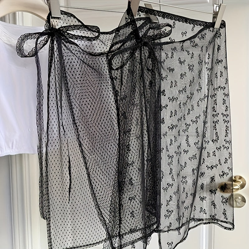 Unisex Midi Skirt Apron with Adjustable Lace Shirt Extender