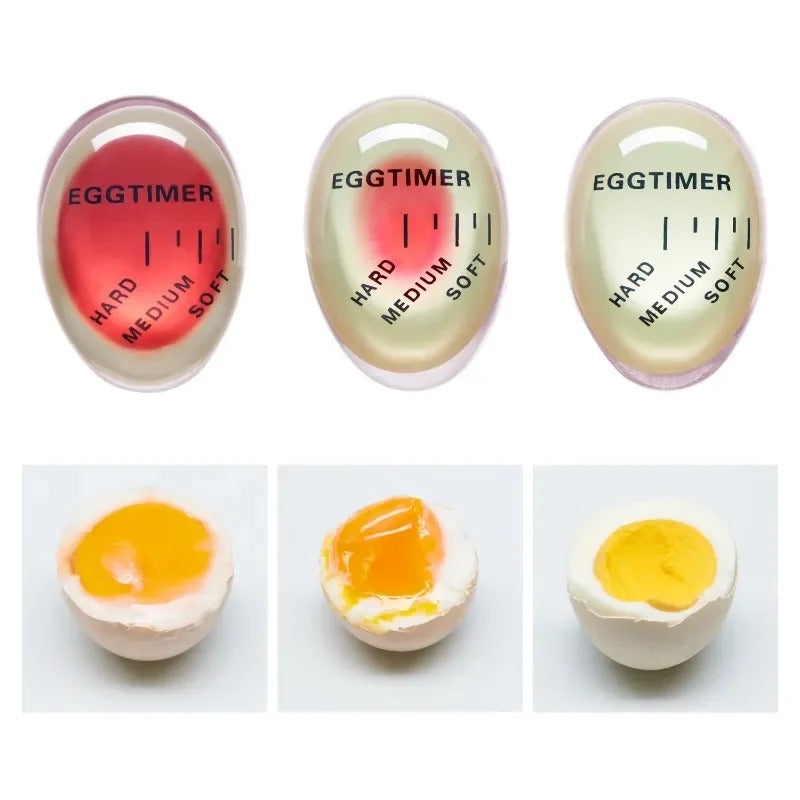 Colorful Egg Timer for Cooking Soft or Hard Boiled Eggs in Resin Red