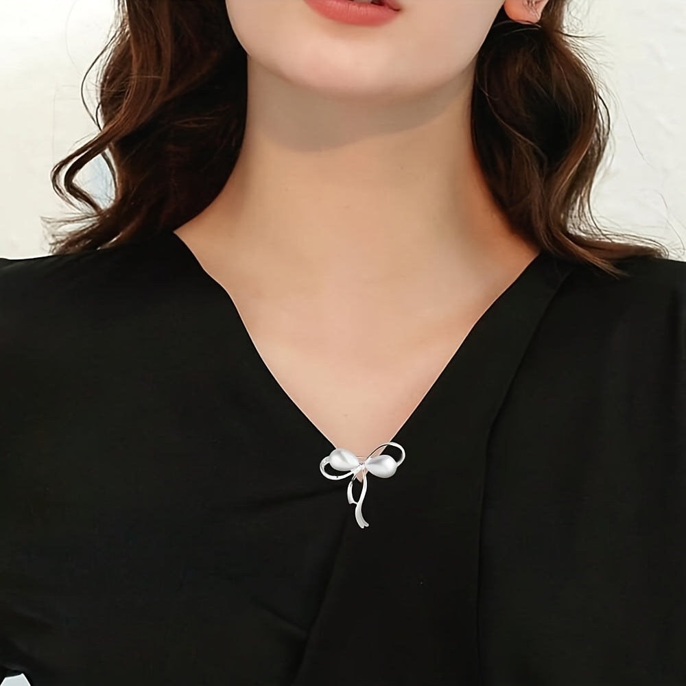 Набор из 3 мужских и женских зажимов для галстука, брошей, элегантных серебристых аксессуаров