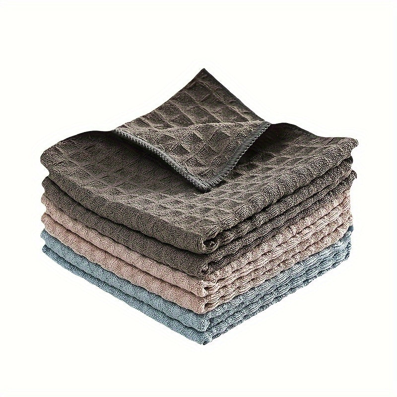 Set of 3 Coffee Shop Cleaning Towels, Absorbent Polyester Rags for Spills