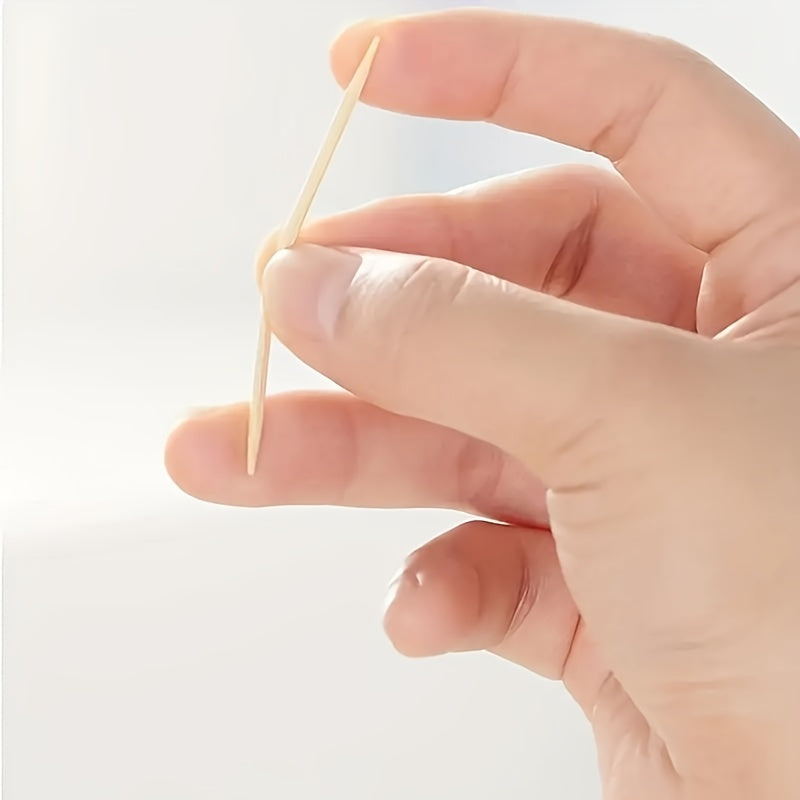 Disposable Double-Ended Bamboo Toothpicks 200pcs for Oral Hygiene Camping Use