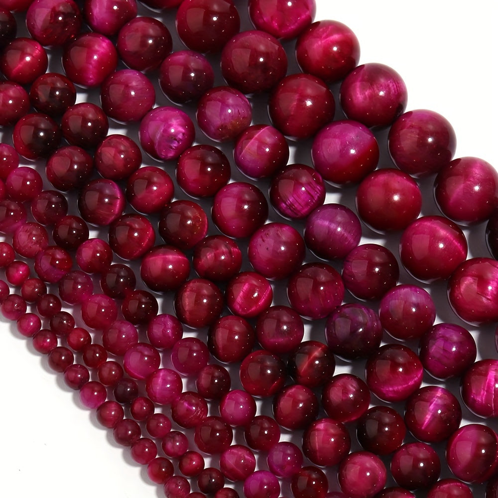 Natural Rose Red Tiger's Eye Beads for Jewelry Making 4-12mm