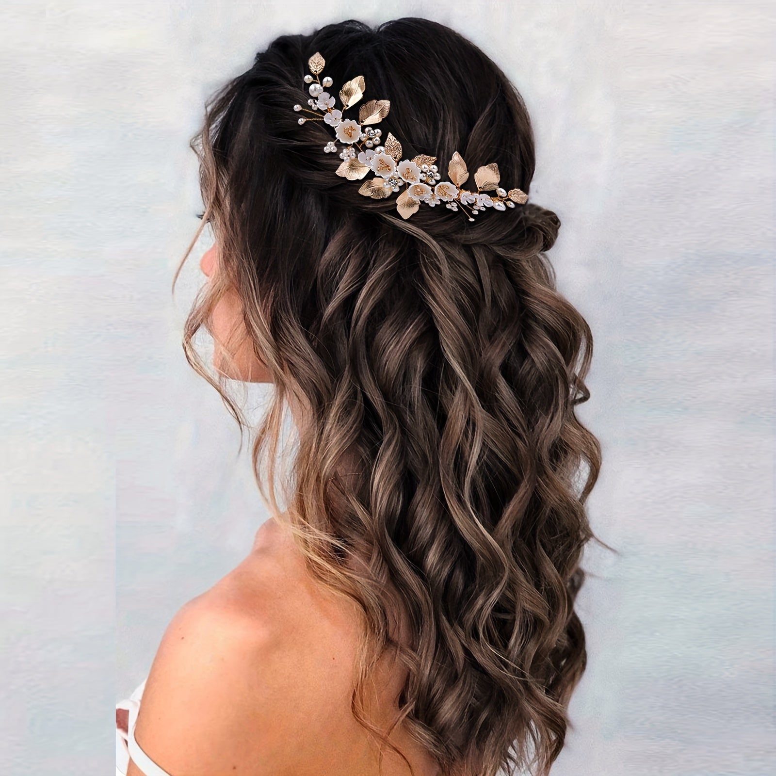 Vintage gulchambarli oltin soch tarozi, ikki tomonlama ta'til sovg'asi