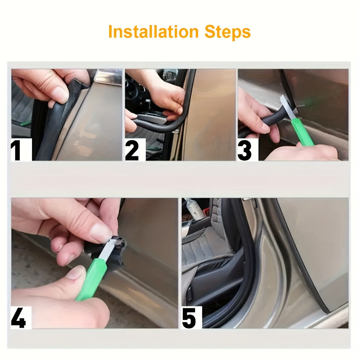 Universal Rubber Door Seal Edge Trim U-Shaped Weatherstrip Bumper Guard 196.85 Inch