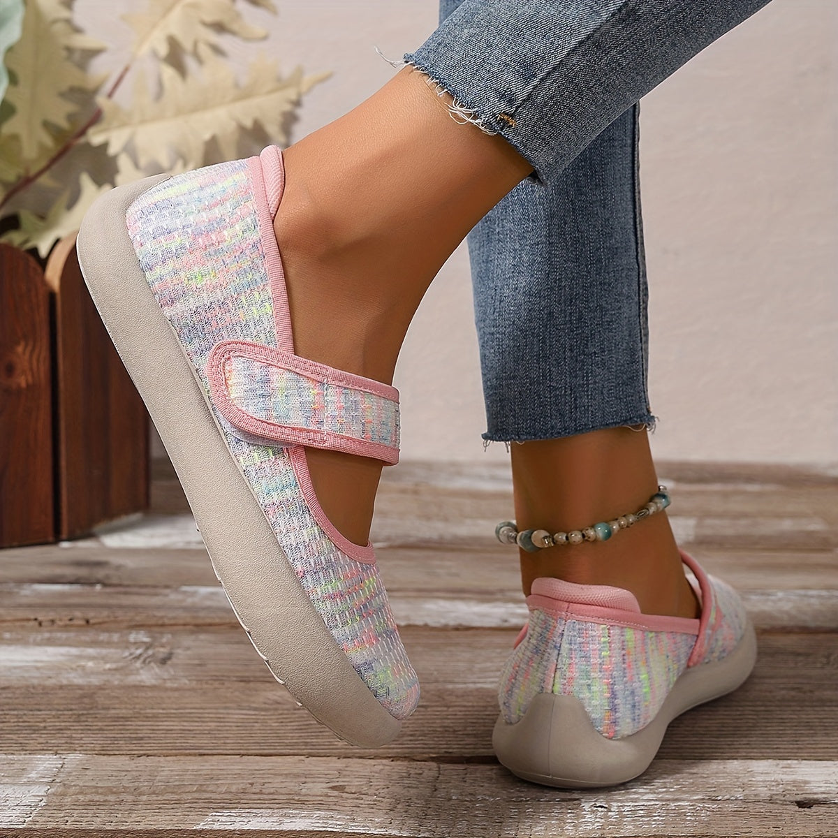 Zapatos planos casuales para mujer con suela suave y ligeros para caminar