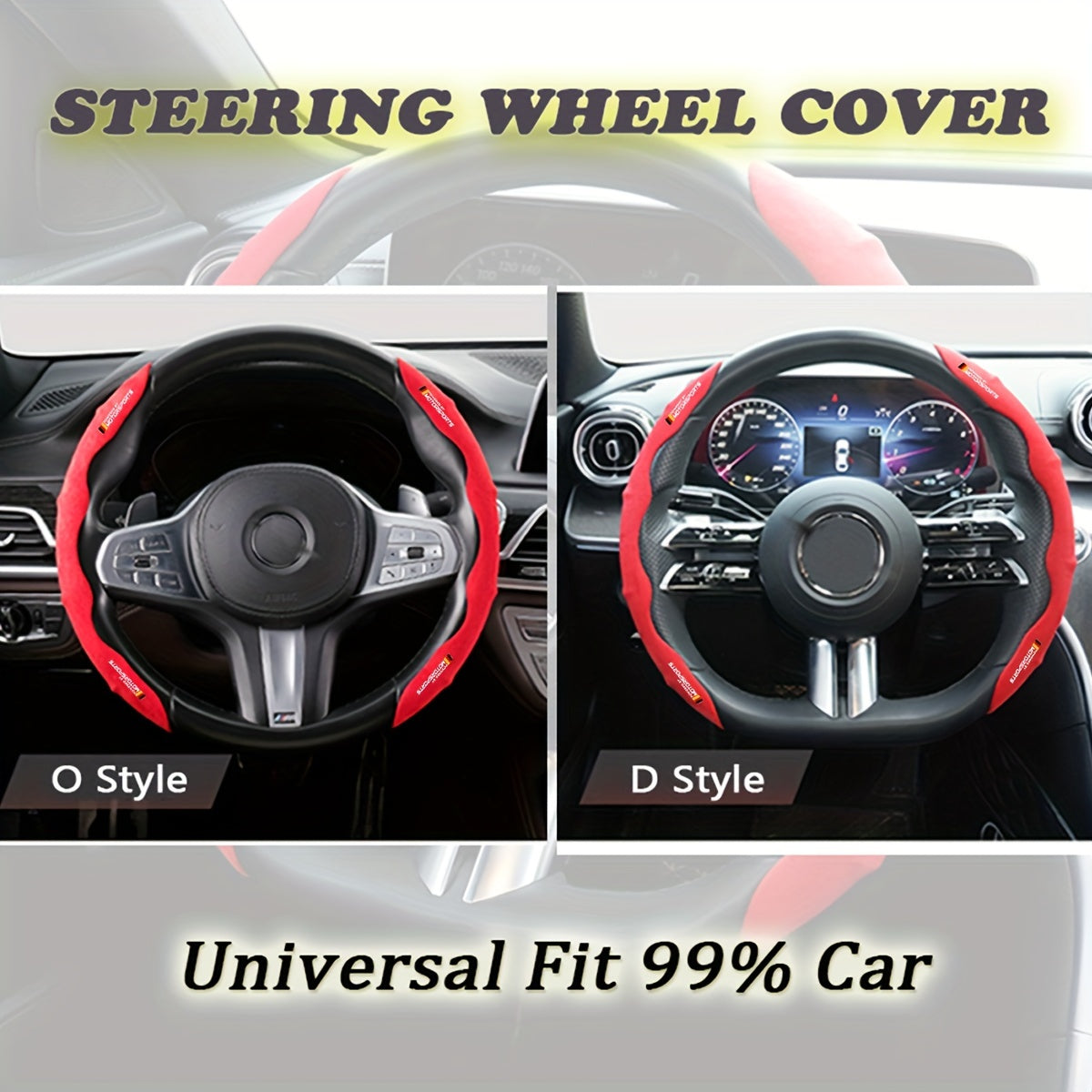 Fluffy Breathable Anti-Slip Steering Wheel Cover for 36-38cm Vehicles
