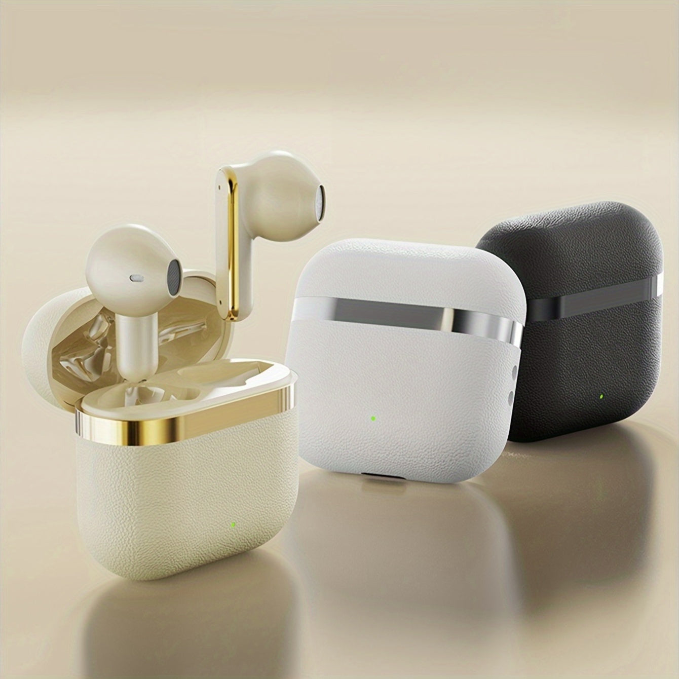 Auriculares inalámbricos semi en oído 9D HIFI estéreo Dolby audio control táctil compatibles con teléfonos móviles