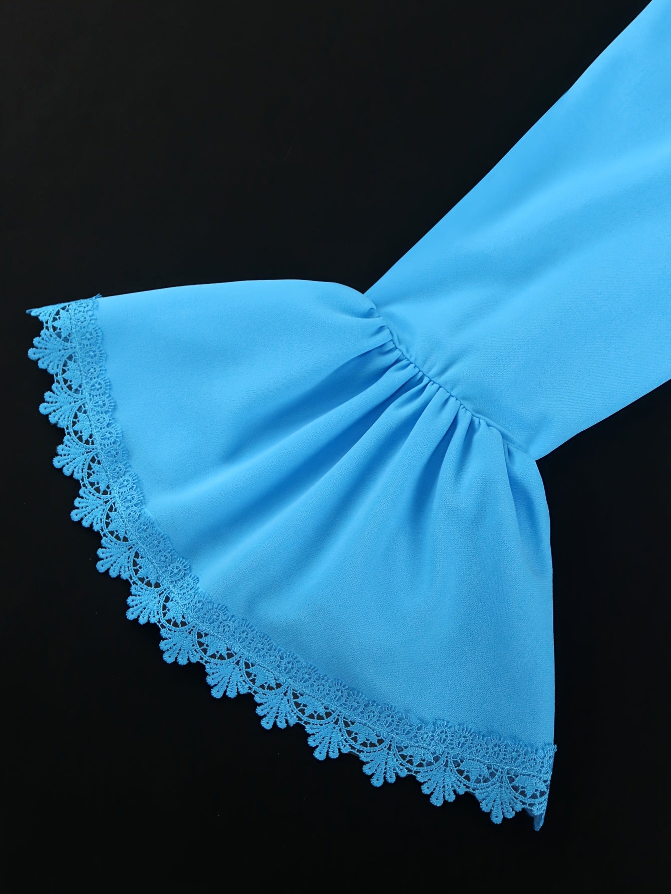 Women's Polyester Peplum Ruffle Neck Long Sleeve Dress for Party Celebration