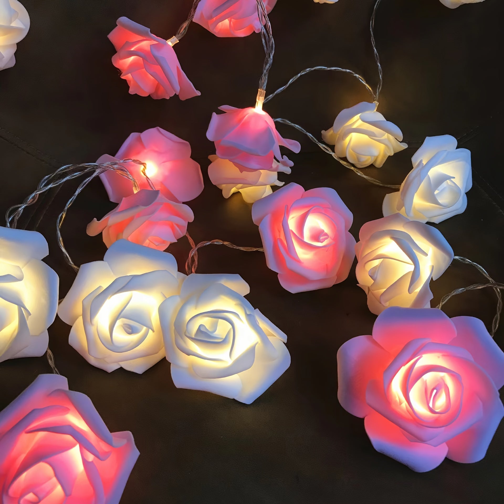 Red LED Roses Valentine's Day Decor 149.96cm with 10 LEDs Battery Operated