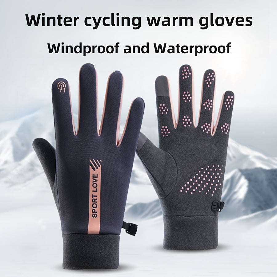 Winter Gloves Men Touchscreen Windproof Warm Cycling Sports