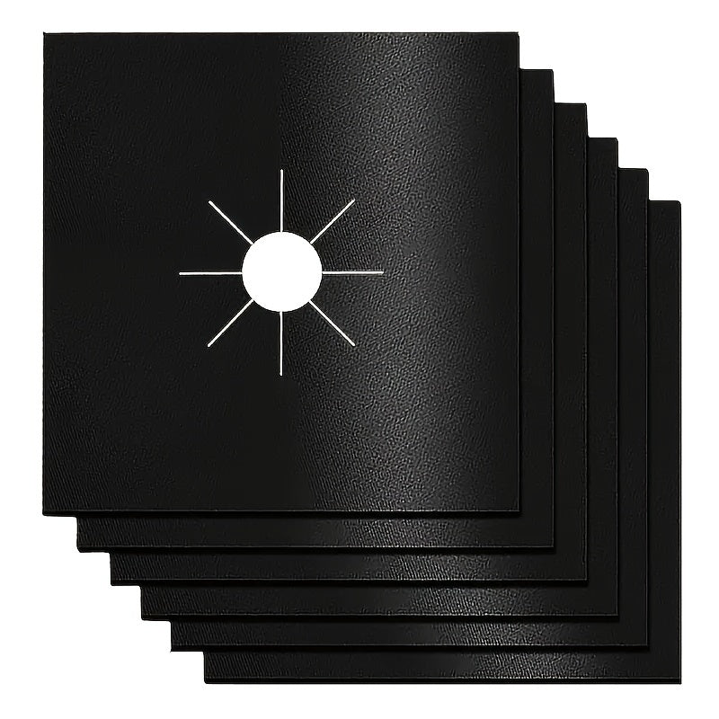 Juego de 6 tapetes para estufa de gas resistentes al calor, a prueba de aceite, reutilizables, protectores de cocina