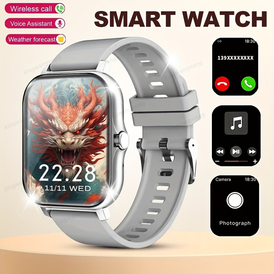 1.83-Inch Outdoor Fitness Smartwatch with Calling Messaging Music Control and Health Tracking