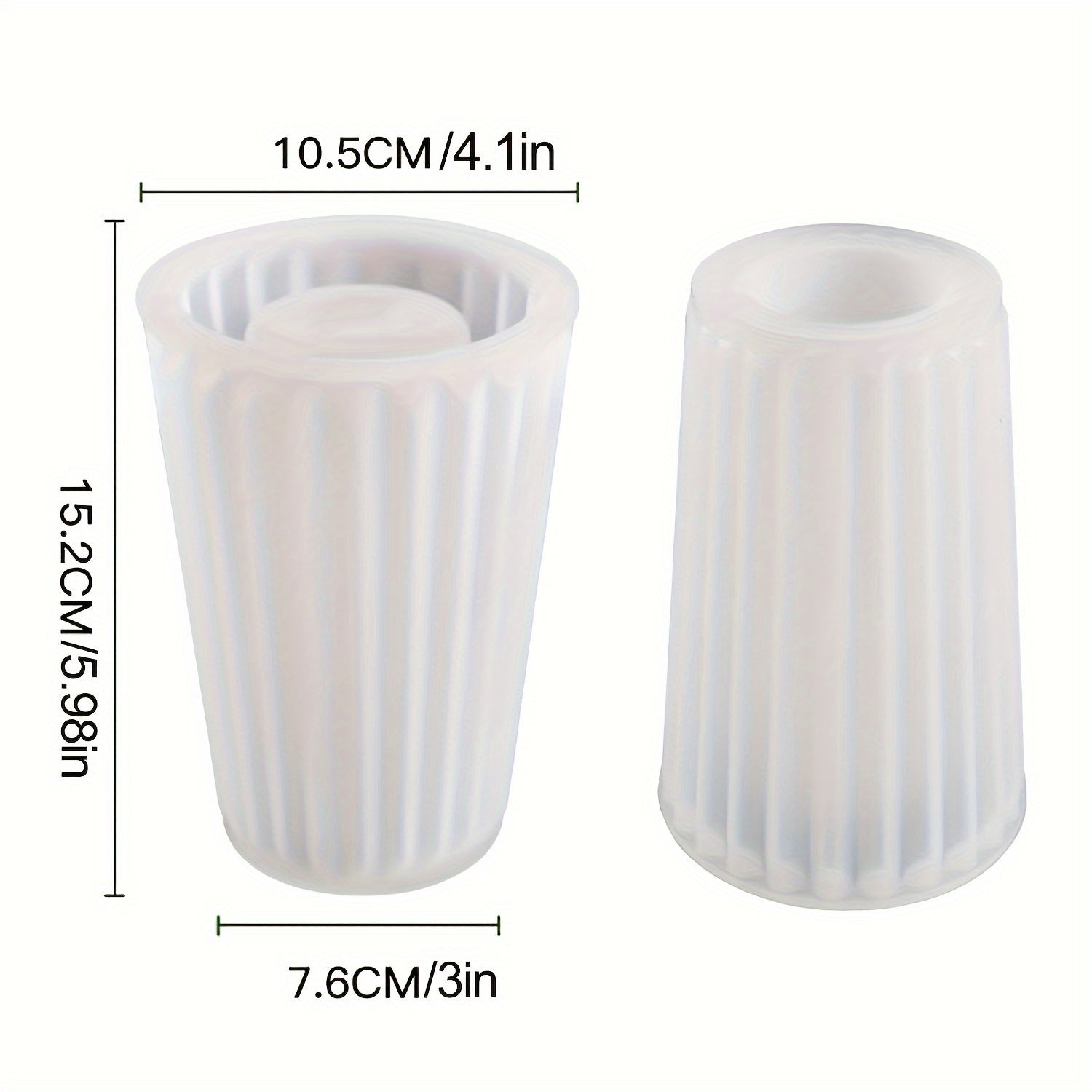 Silicone Mold for Striped Cylinder Vase and Pen Holder Epoxy Resin Craft