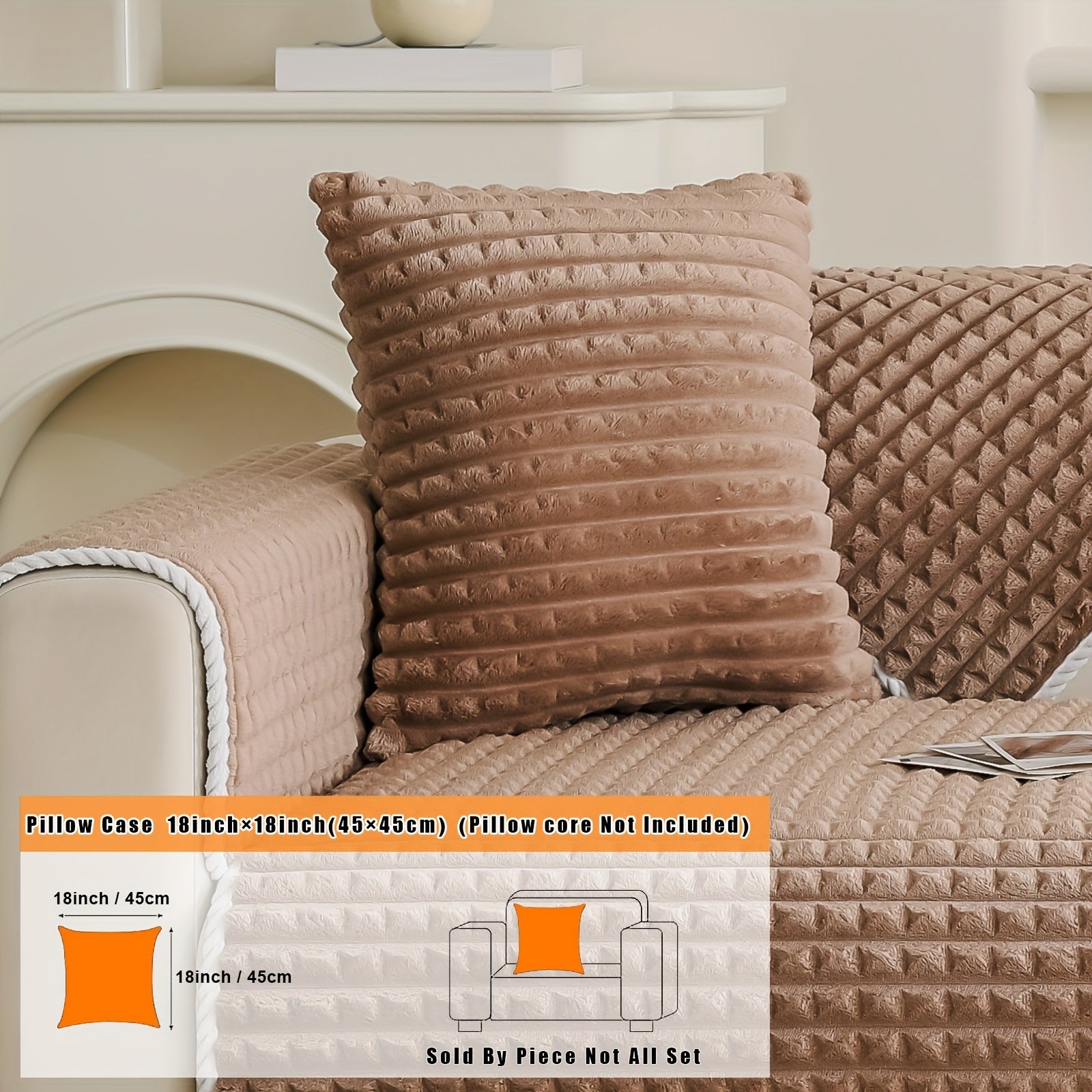 Нескользящая плюшевая накидка на диван для всей мебели, безопасная для домашних животных, легко очищается