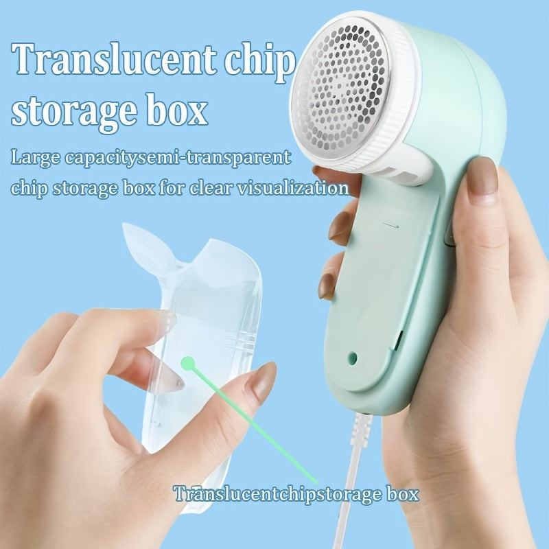 Elektr to'kma olib tashlagich 3 ta zanglamaydigan po'latdan yasalgan pichoq bilan turli matolardan to'kmalarning tez va samarali olib tashlanishini ta'minlaydi.