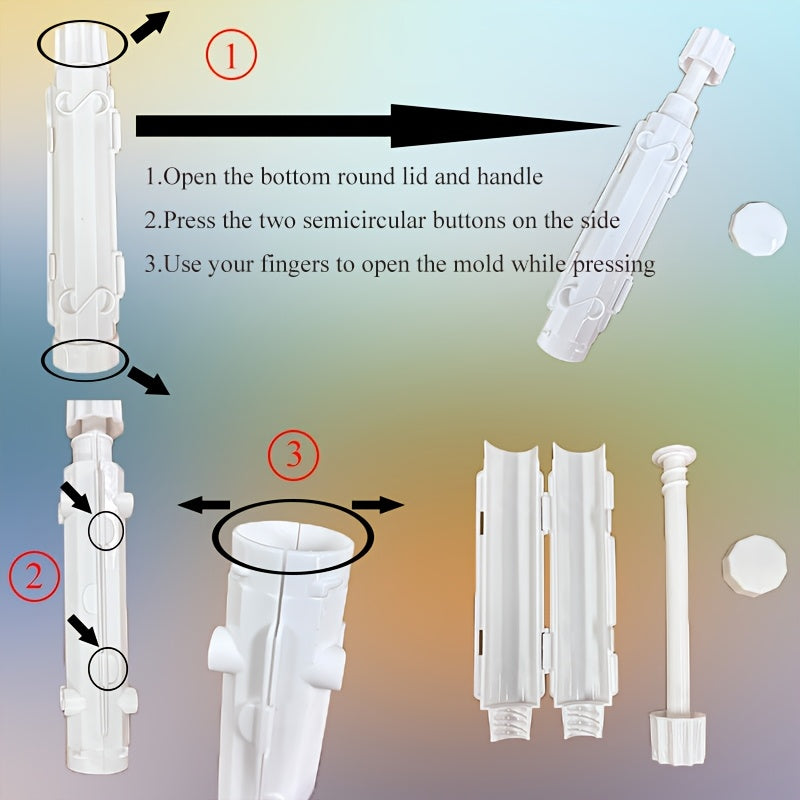 Plastic Sushi Mold Set for Making Rice Balls 2-Piece Kitchen Tool