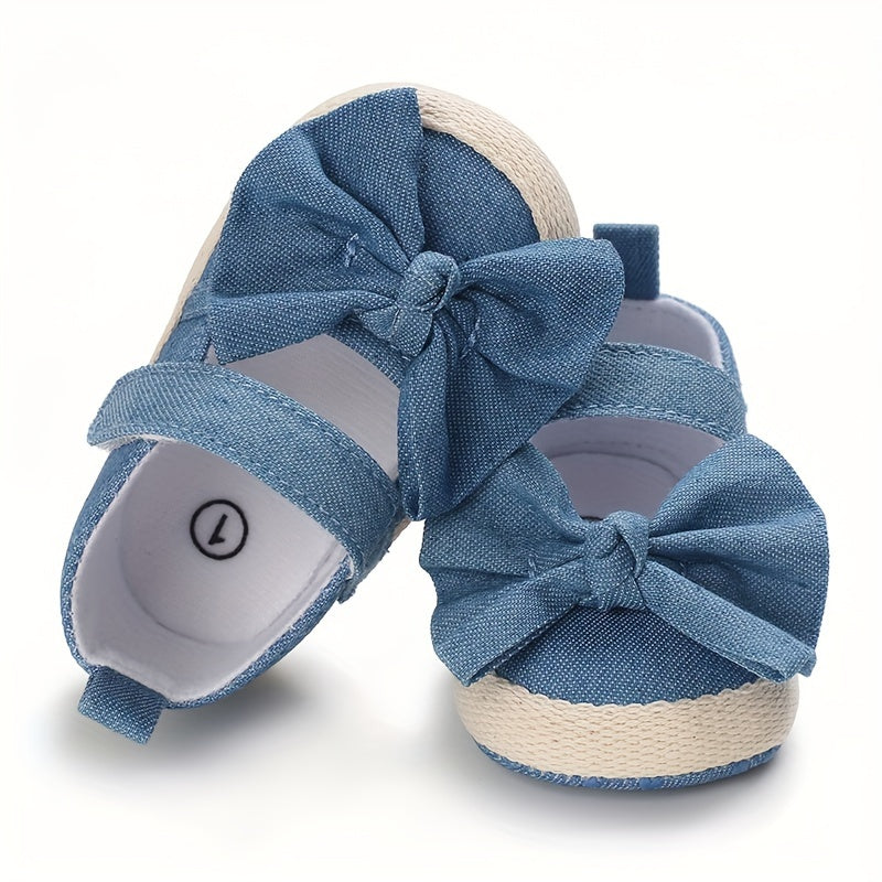 Girls Mary Jane Flats with Bow Detail Non-Slip Sole for Spring and Autumn