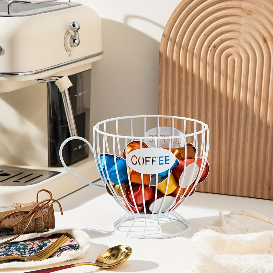 Stylish Wall Shelf for Coffee Capsules Snacks Candies Kitchen Countertop