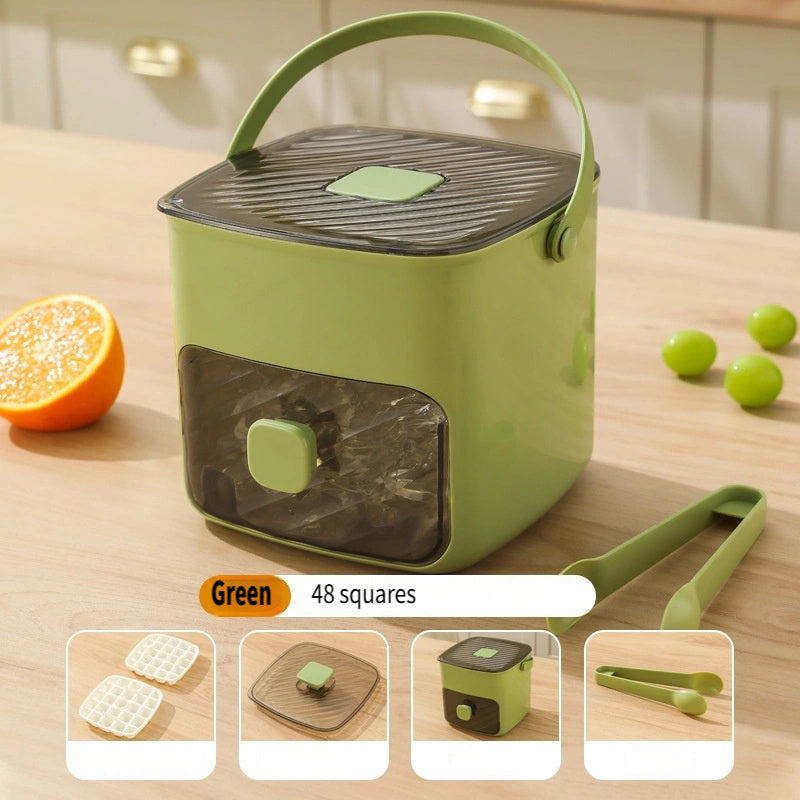 48 Ice Cube Molds with Lids Large Capacity Double-Layer Food Grade Plastic Kitchen Tool