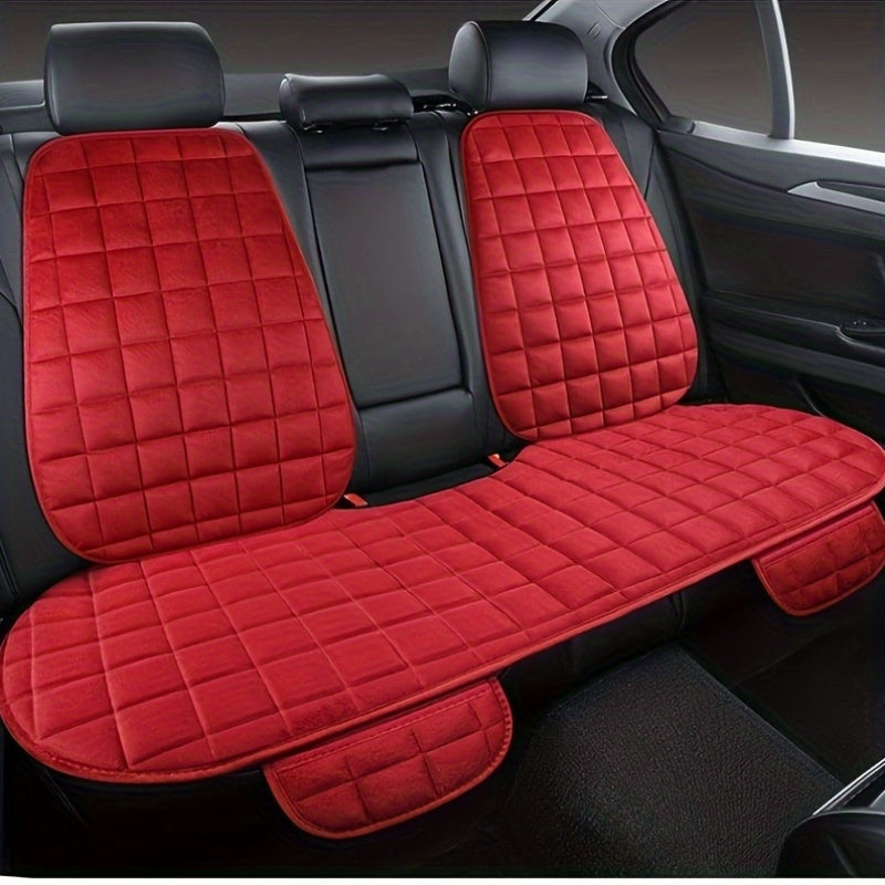 Velvet Plush Car Seat Covers Breathable Protective Pads Universal All-Season