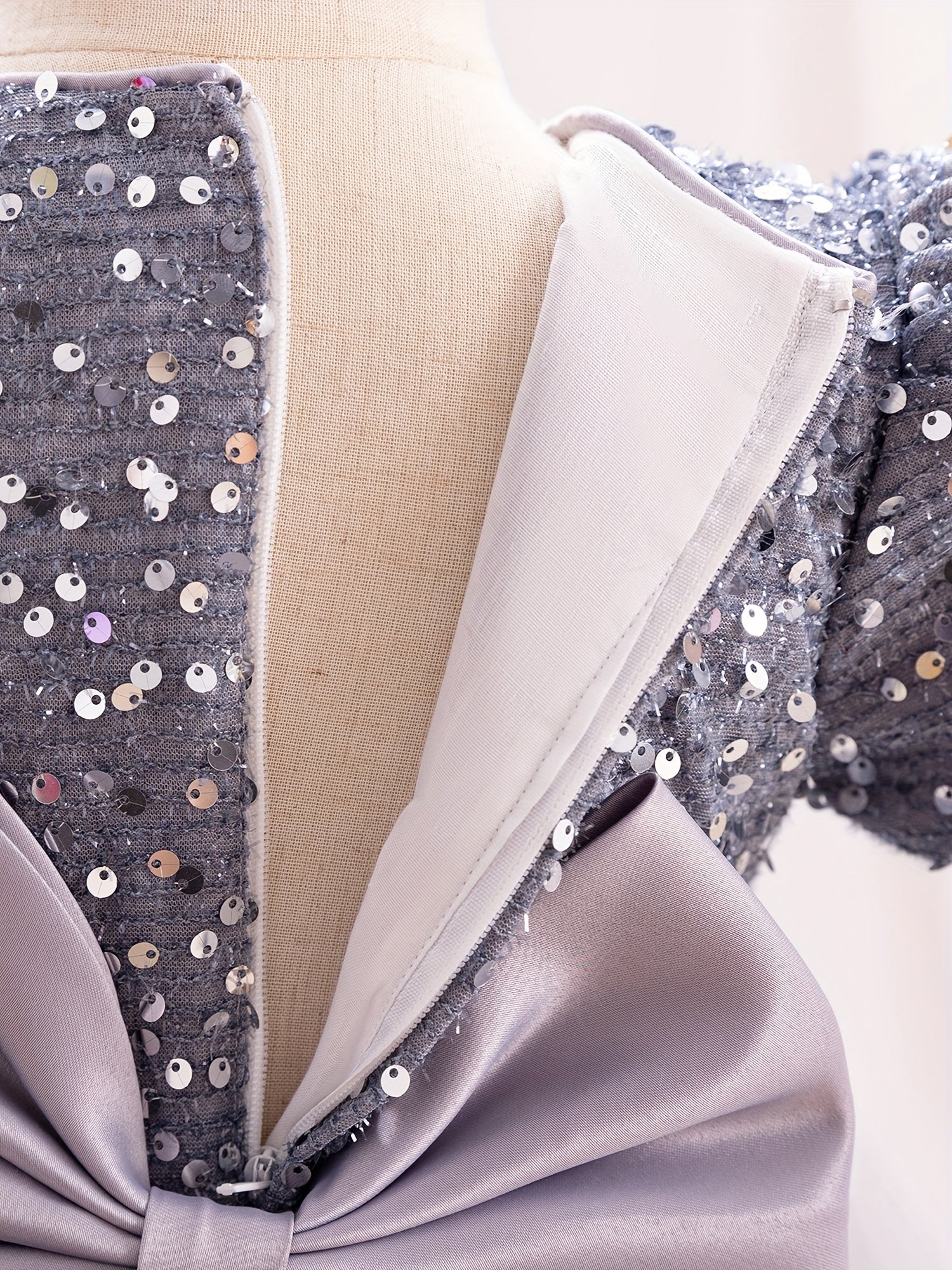 Girls Sparkling Midi Dress with 3D Flower Decor Sequin and Belt for Weddings Parties