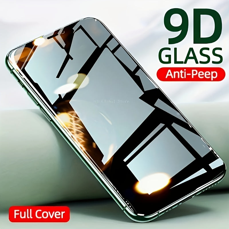 Protector de pantalla de vidrio para iPhone con privacidad, anti-espía, cobertura total, Ultra HD