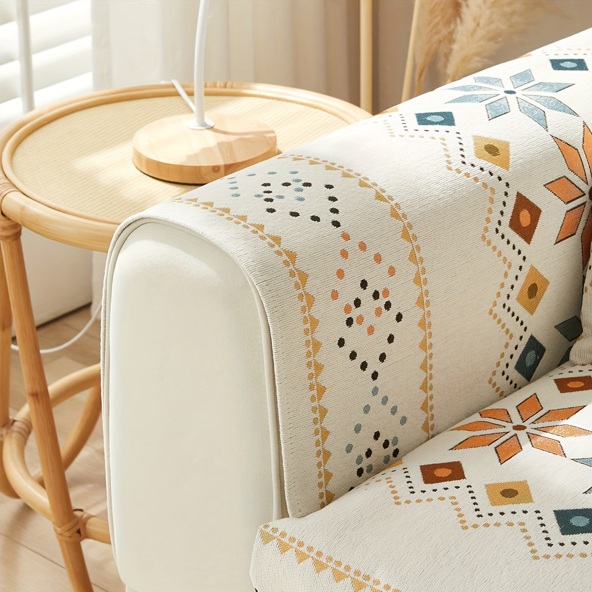 Chenille Sofa Slipcover Protects Furniture for Home and Office Decor