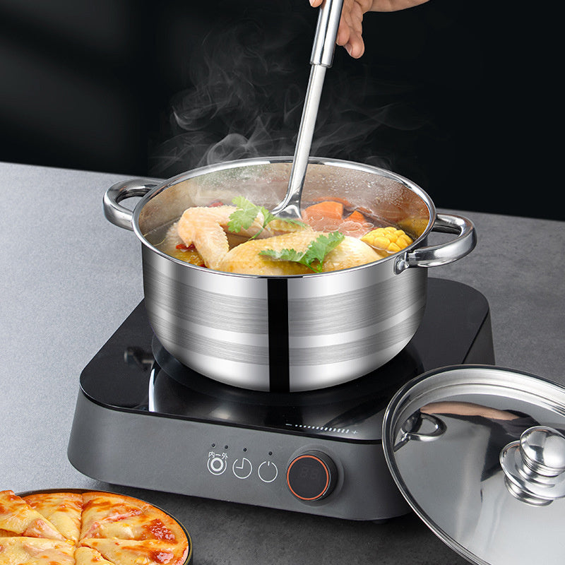 Juego de utensilios de cocina de acero inoxidable de 8 piezas con gran capacidad y diseño fácil de limpiar