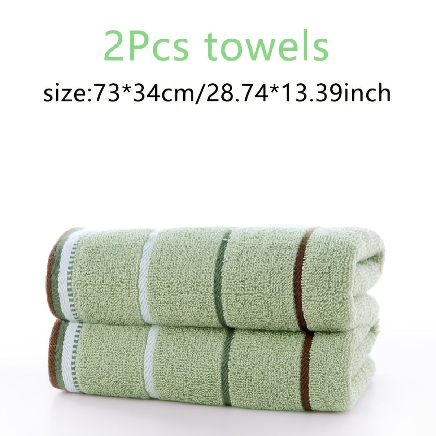 Yuzni yuvish va qo'lni quritish uchun mo'ljallangan yumshoq chiziqli sochiq to'plami, juftliklar, sport zali, yoga studiyasi va plyaj uchun ideal.