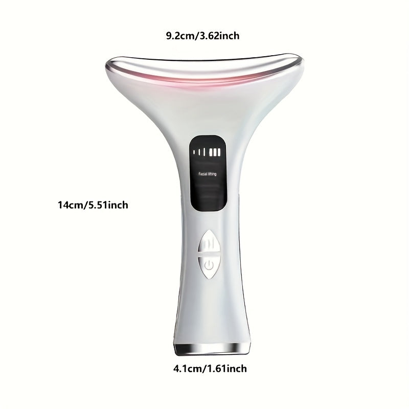 4-in-1 USB Rechargeable Facial and Neck Massager with 4 Modes Ergonomic Design