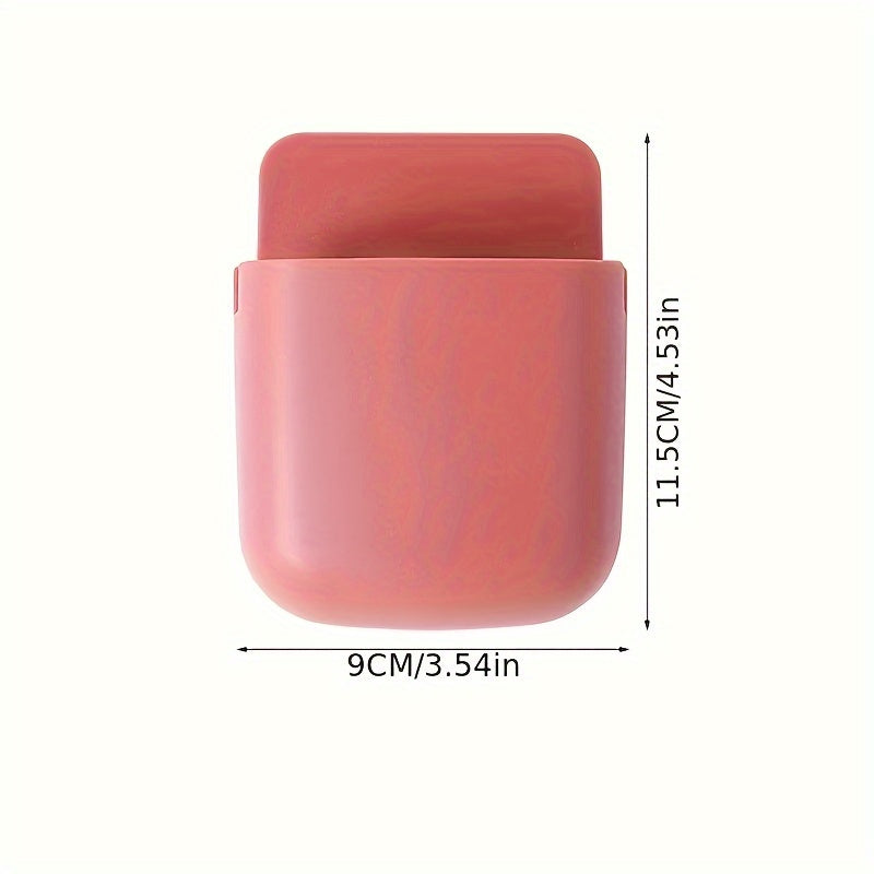 Bathroom Wall Storage Organizer for Phone, Remote, Plug, and Toothbrushes