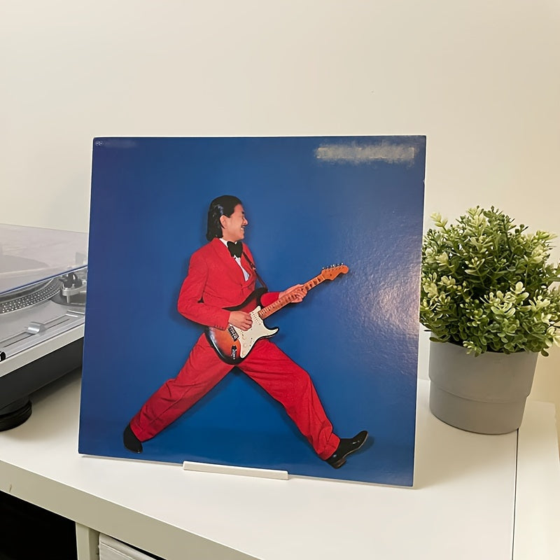 Contemporary Plastic Vinyl Record Holder Tabletop Display Stand for Home Audio