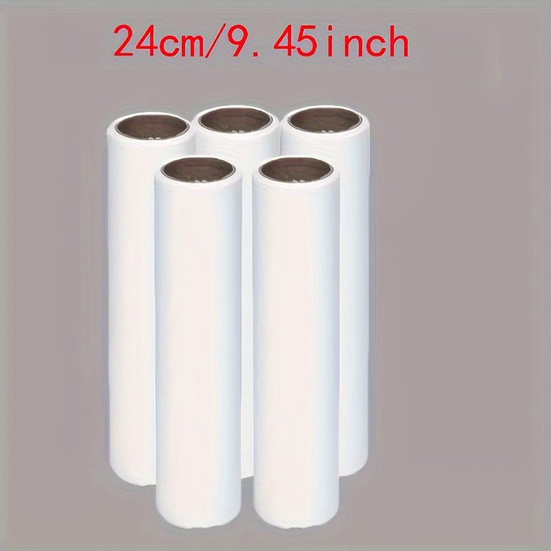 5-Piece Manual Lint Remover Kit with Sticky Sheets for Clothes and Carpet