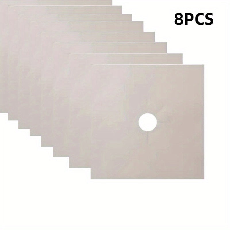 Stovetop Burner Covers Set Black 4/8 Pieces Non-Stick Gas Stove Protectors