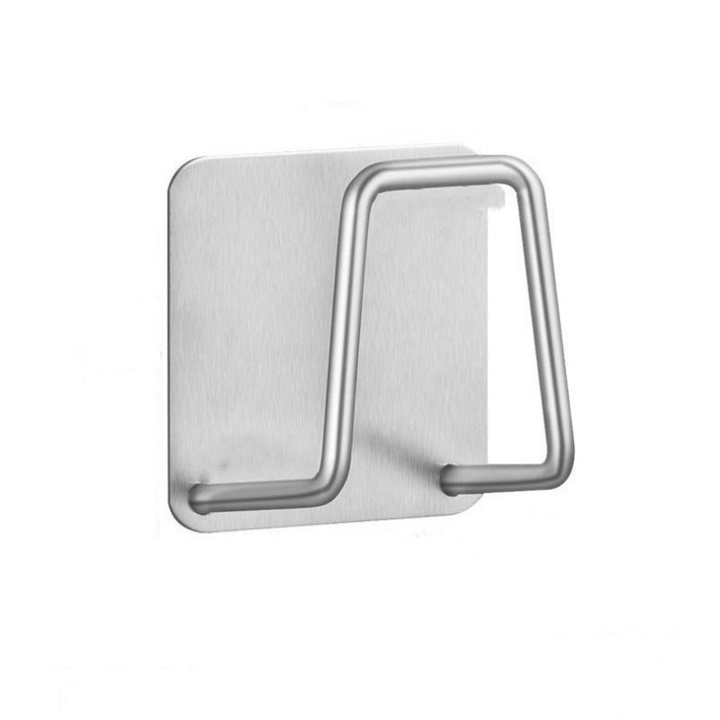 Organizador de fregadero de cocina de acero inoxidable con rejilla de drenaje y gancho de pared