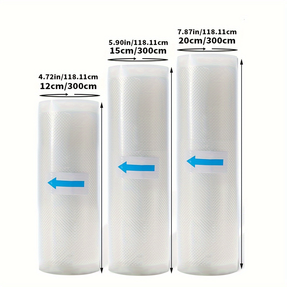 Vacuum Sealer Bags 3m Food Storage Bags BPA-Free 7-Layer Diamond Pattern