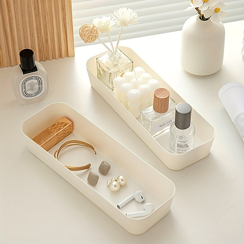 Plastic Desk Organizer with Open Cover for Home Office Dorm 1 or 2 Pack