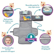 Baby Waterproof Changing Pad for Travel and Outings with Multi-Use Function