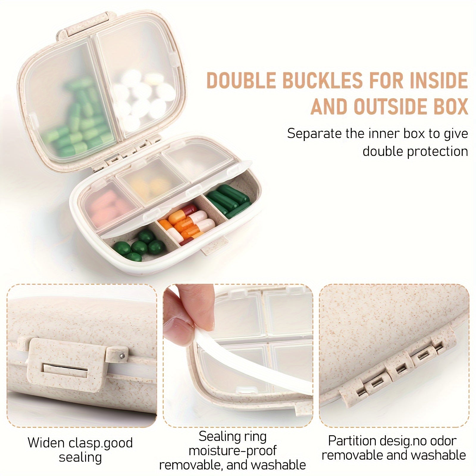 Unisex Portable Large Capacity Medicine and Jewelry Storage Box