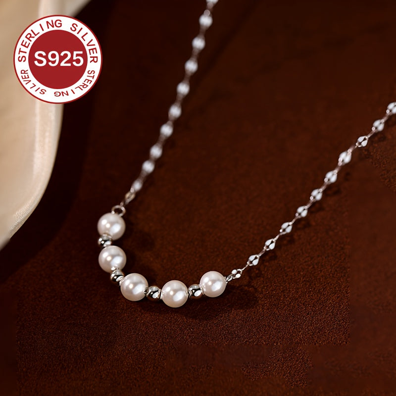 Hypoallergenic Pearl Necklace for Women Elegant Clavicle Chain Suitable for Special Occasions