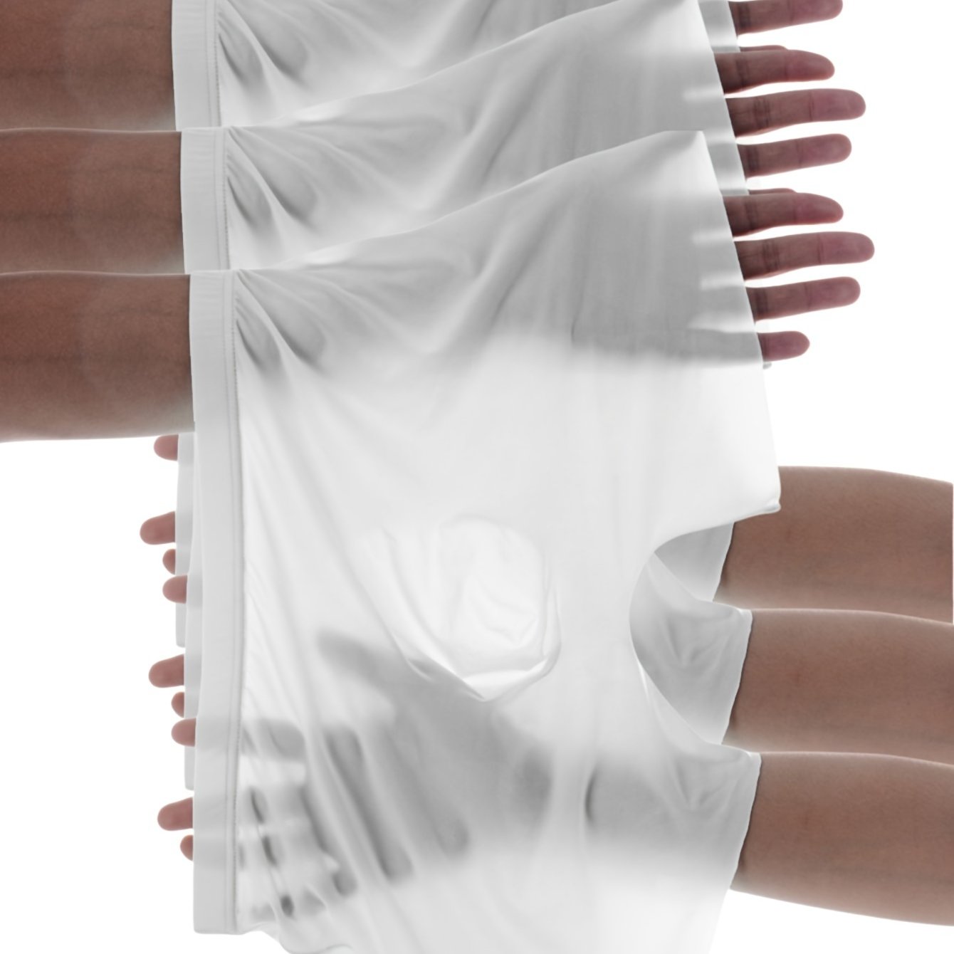 Pack de 3 bóxers semi-translúcidos para hombre de algodón-poliéster transpirable con elastano