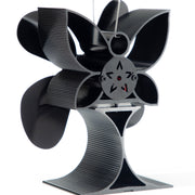 Wood Stove Fan 4-Blade Heat-Driven Wall Fan for Home Heating, No Electricity