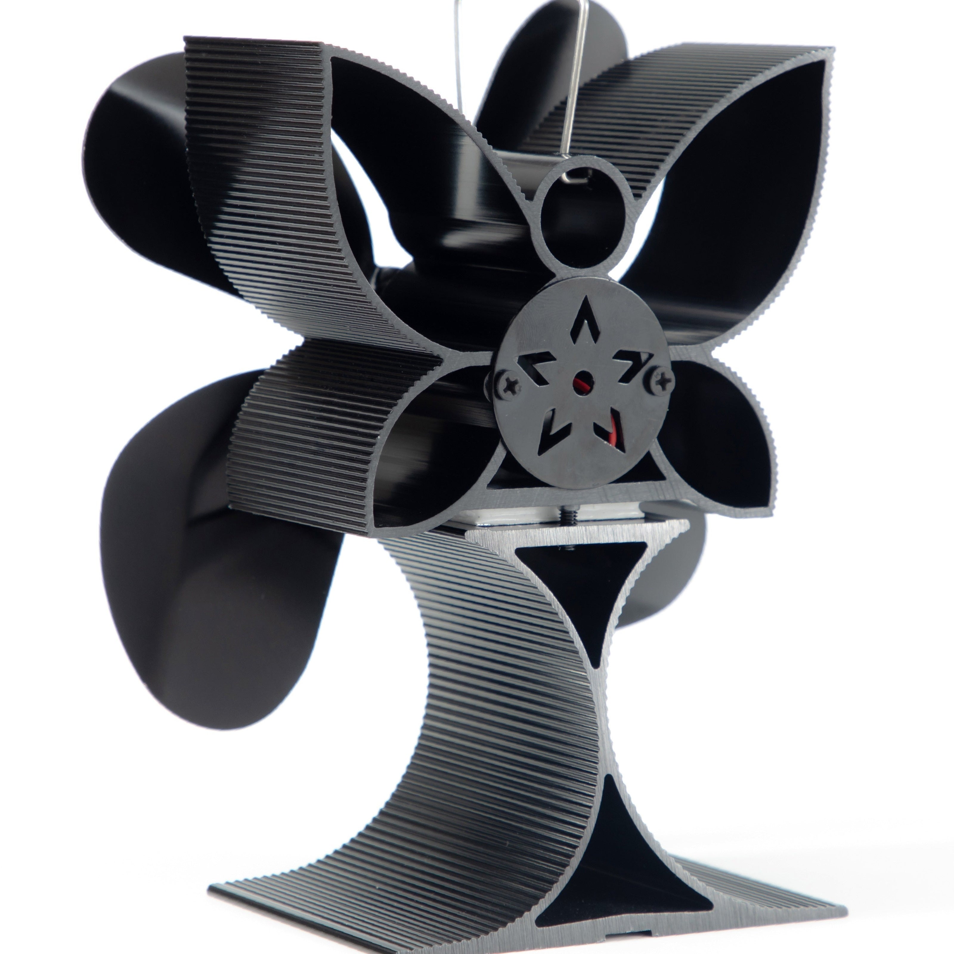 Wood Stove Fan 4-Blade Heat-Driven Wall Fan for Home Heating, No Electricity