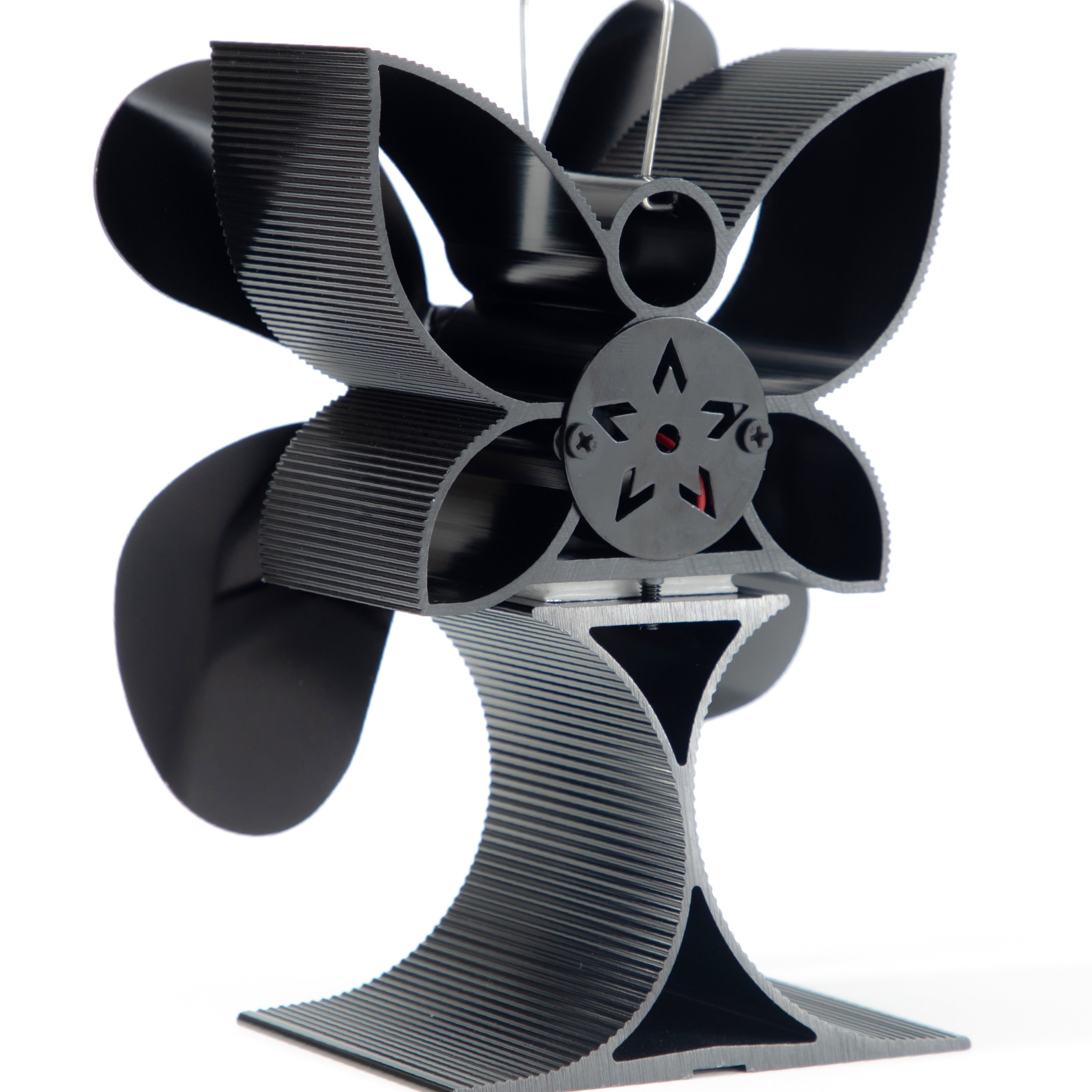 Wood Stove Fan 4-Blade Heat-Driven Wall Fan for Home Heating, No Electricity