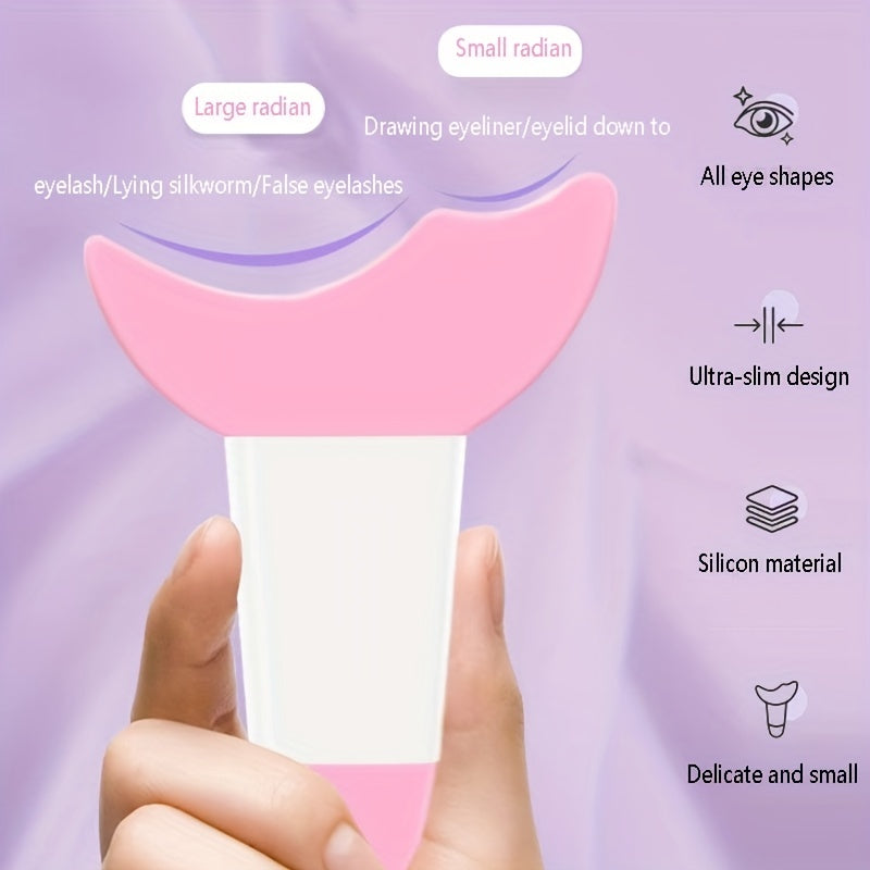 Reusable Silicone Eyeliner and Eyebrow Stencils with Mascara Guard