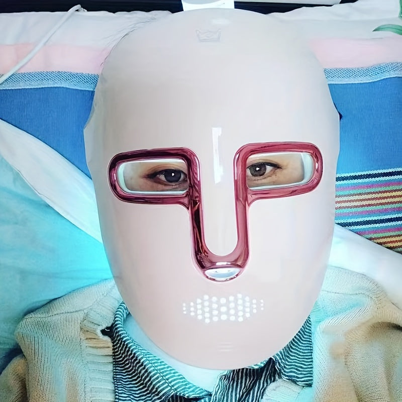 7-Color Light Face Mask for Skincare Facial and Neck Treatment Rechargeable LED Therapy