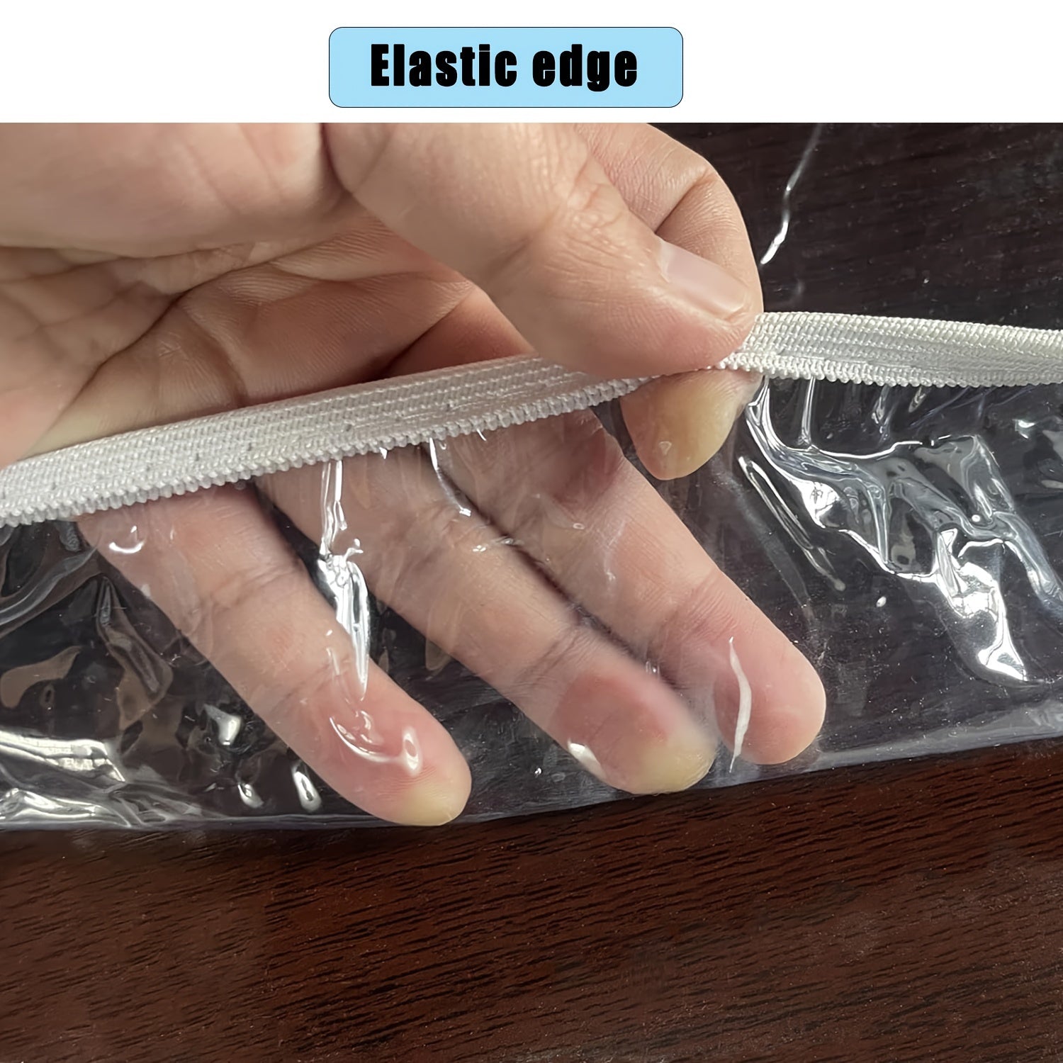 Toza oval vinil stol mato, suv o'tkazmaydigan, yog'ga chidamli, elastik chetli, ichki va tashqi hovli mebellari uchun