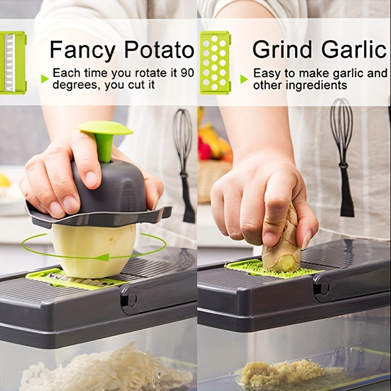 15-in-1 Vegetable Chopper and Fruit Slicer for Onions Potatoes Carrots