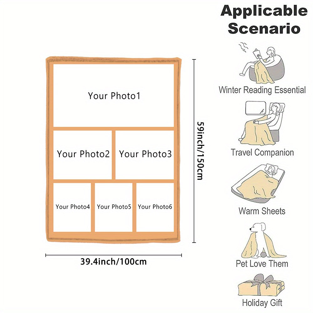 Custom Photo Blanket Soft Flannel Throw Personalized Gift for Home and Travel